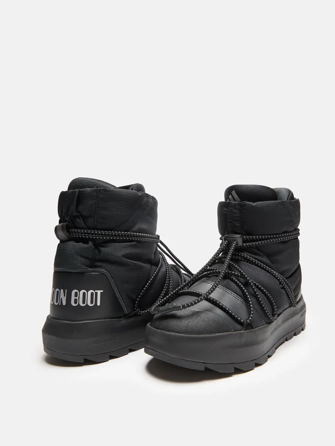 Adidas X Moon Boot Black Ace Mid-Top Sneakers Adidas X Moon Boot Black Ace Mid-Top Sneakers