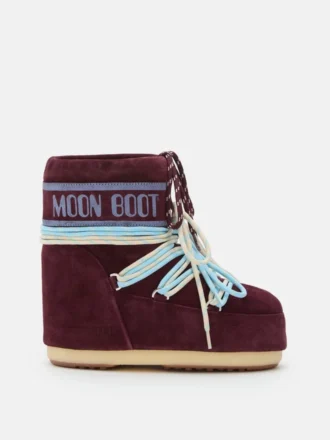 Icon Low burgundy suede boots