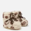 Icon Low Cow Print Curly Boots