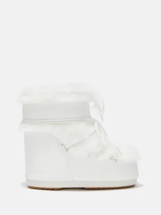 Icon Low vita fuskpäls-ankelboots