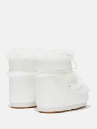 Icon Low vita fuskpäls-ankelboots