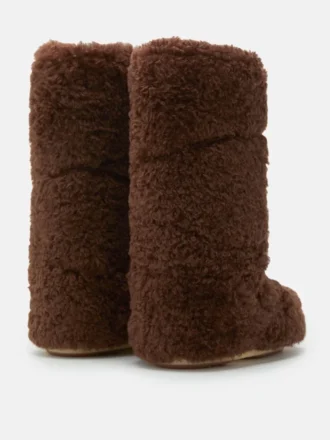 Icon mörkbruna lockiga extra stövlar