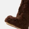 Icon mörkbruna lockiga extra stövlar