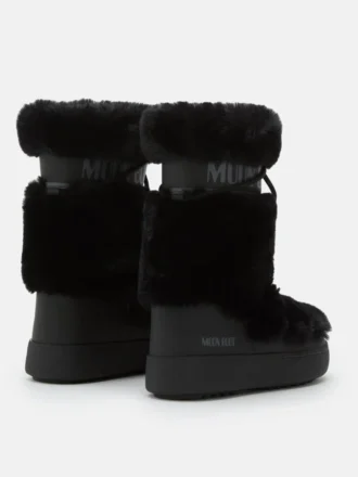 Ltrack Black Faux-Fur Höga stövlar