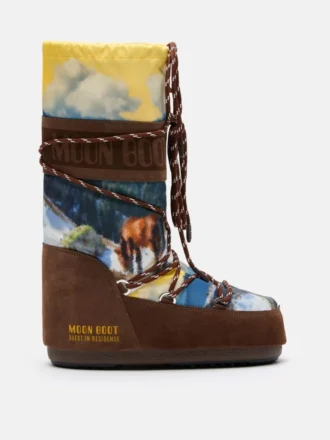 Moon Boot X Guest in Residence Icon High Postcard Cocoa-stövlar