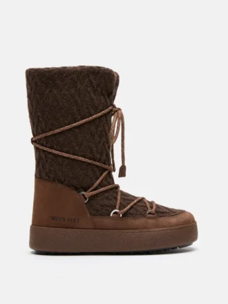 Moon Boot X Guest in Residence Ltrack Cocoa Knit Boots Moon Boot X Guest in Residence Ltrack Cocoa Knit Boots