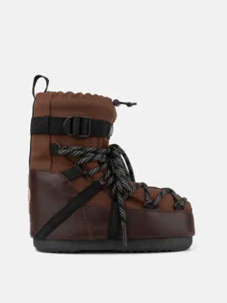 Moon Boot X Moncler Grenoble Icon Low Mocha Brown Ankelboots