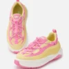 Moon247 Xlace gula och rosa Sneakers
